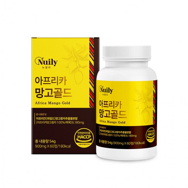 아프리카망고 골드900mg 60정 아프리칸 와일드망고 추출물 모로오렌지 저분자콜라겐 석류 haccp 인증, 1개, 1정