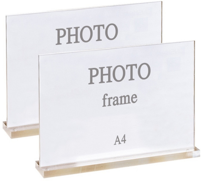 디모어 투명 아크릴 스탠드 POP광고 액자 메뉴판 안내판, 2개