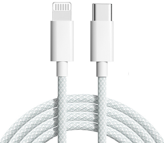 쏘 코리아 C to 라이트닝 PD 컬러 고속 충전 케이블, 1개, 화이트, 1m