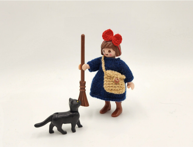 플레이모빌 손뜨개옷(마녀배달부 키키 Costume), 1개