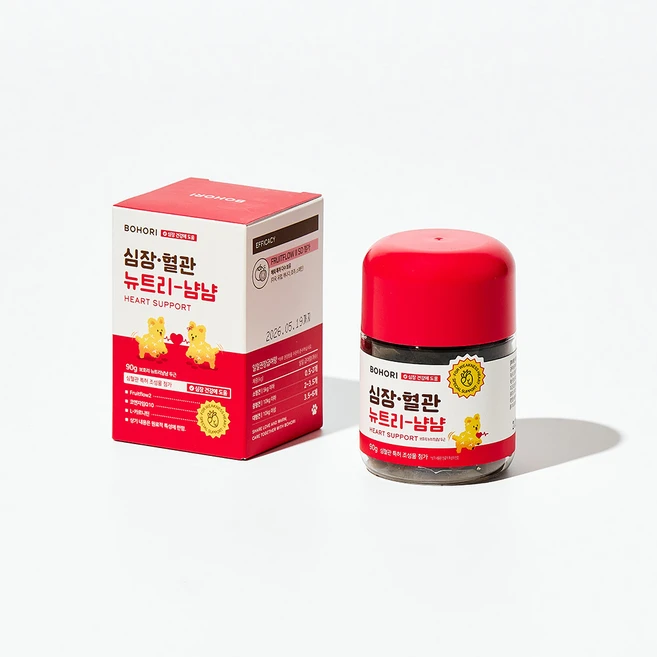 보호리 심 혈관 뉴트리냠냠 2.0 1개 90g 강아지 심장 코엔자임 Q10 노견 강화 영양제, 심장/간, 90정 - 쿠팡