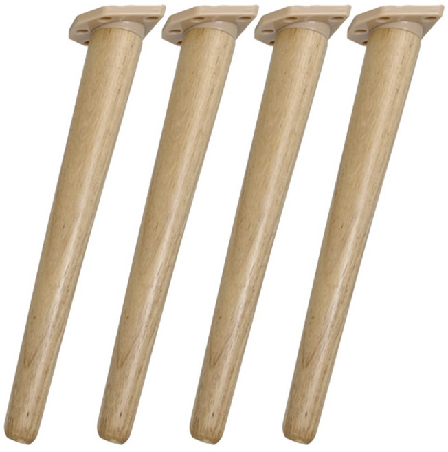 원목 테이블 식탁다리 책상다리 600mm, 4개, 네추럴