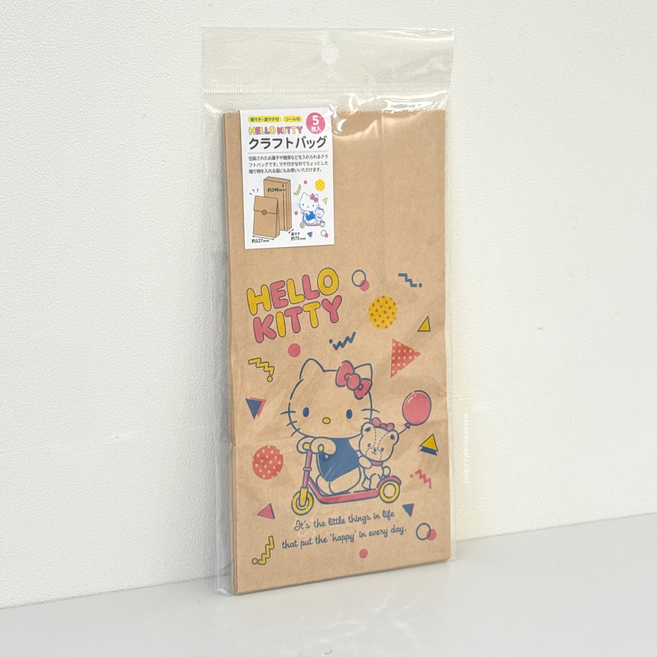 일본정품 헬로키티 크래프트 종이봉투 선물 포장 기프트백 3종택1, 1개, 킥보드L