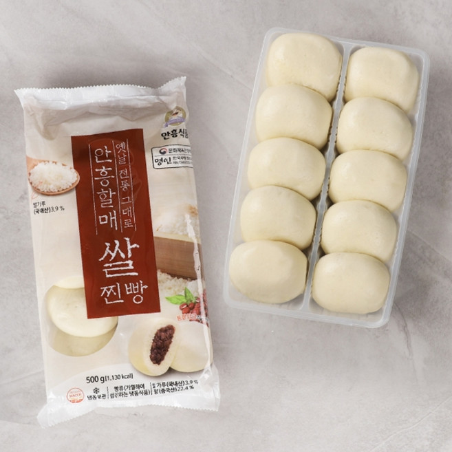 기타 안흥찐빵 할매 안흥 쌀찐빵, 500g, 60개