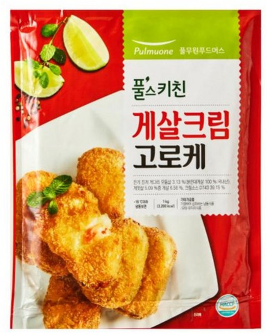 풀스키친 게살 크림 고로케 1kg, 1개