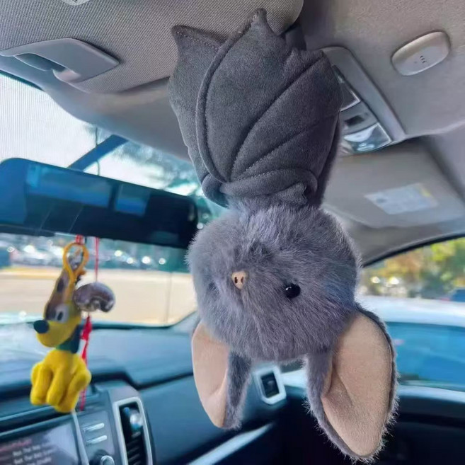 FATTYS [차량/방 인테리어] 배트피그 캐릭터 거꾸로 박쥐 귀여운 봉제인형-독특한 감성 소품 선물, A, 1개