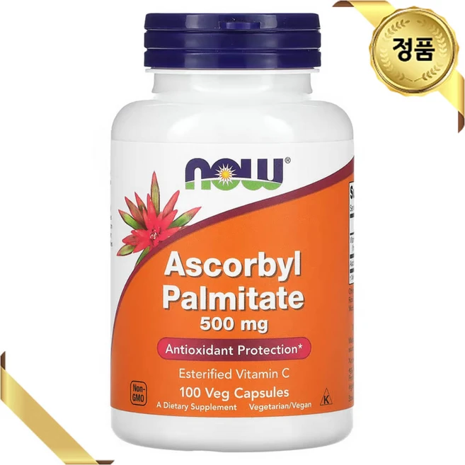 나우푸드 비타민C 아스코빌팔미테이트 500mg 100 캡슐 비타민씨 아스코르브산, 상세내용 참조, 1개, 100정 - 쿠팡