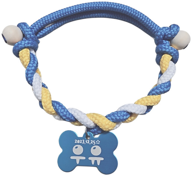 MUNG 파라코드 튼튼한 강아지 고양이 목걸이 인식표, 1개, 17.블루레몬에이드