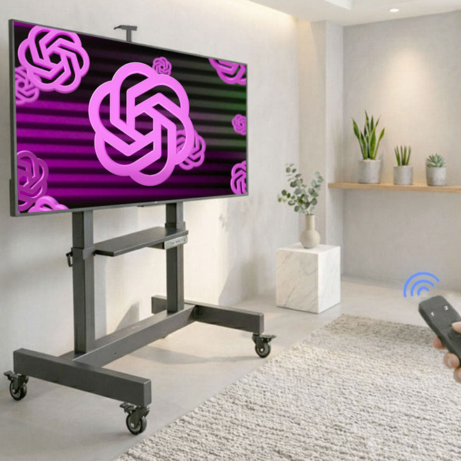 전동식 티비거치대 85인치 86인치 98인치 100인치 특대형 이동식TV스탠드 전자칠판, 1개, 50~100인치(vesa 800x600)