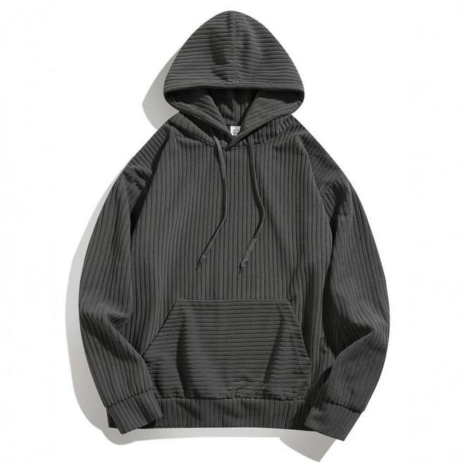 남성용 코듀로이 맨투맨 루즈핏 솔리드 남자 후드티 상의 가을 겨울 남성 긴팔 맨투맨티 CJJ