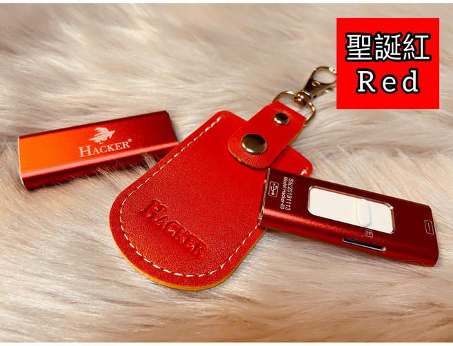 Hacker 台灣製 iPhone/安卓手機隨身碟 USB OTG 聖誕紅+櫻桃紅皮套 512GB超高速4K支援, 1個, (聖誕紅+櫻桃紅皮套）季節（限量,512GB超高速4K支援 首批限量