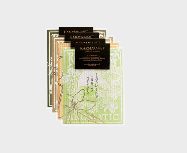 카르마카멧 북 책갈피 3개 여성용 771998 772000 세트, 16 자스민 네온플라워 앰버 백차