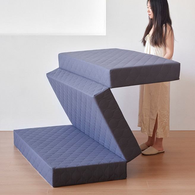 HOMEBOSCH 3단 접이식 푹신탄탄 매트리스 15cm 슈퍼싱글 토퍼 1인용 수면매트 바닥매트