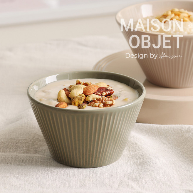 메종오브제 라이닝 밥공기, 크림그레이, 크림그레이, 1개
