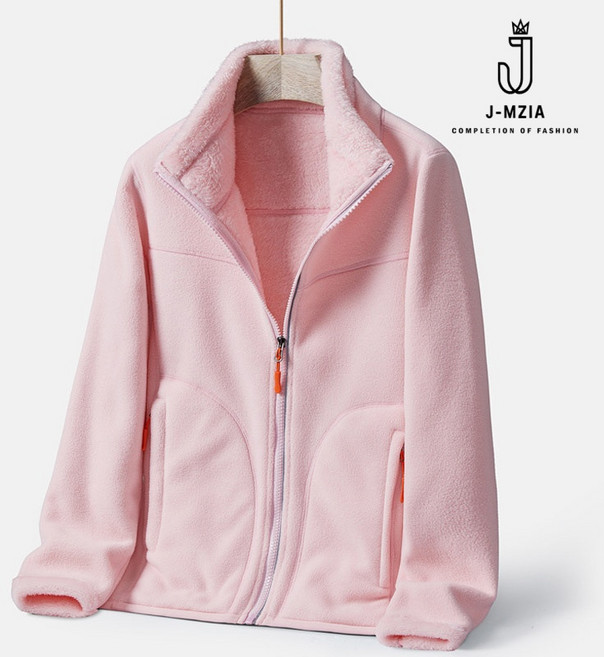 제이엠지아 남녀공용 커플 양면기모 집업 폴라폴리스 여성 도톰 플리스 맨투맨 추동 따뜻한 코트남