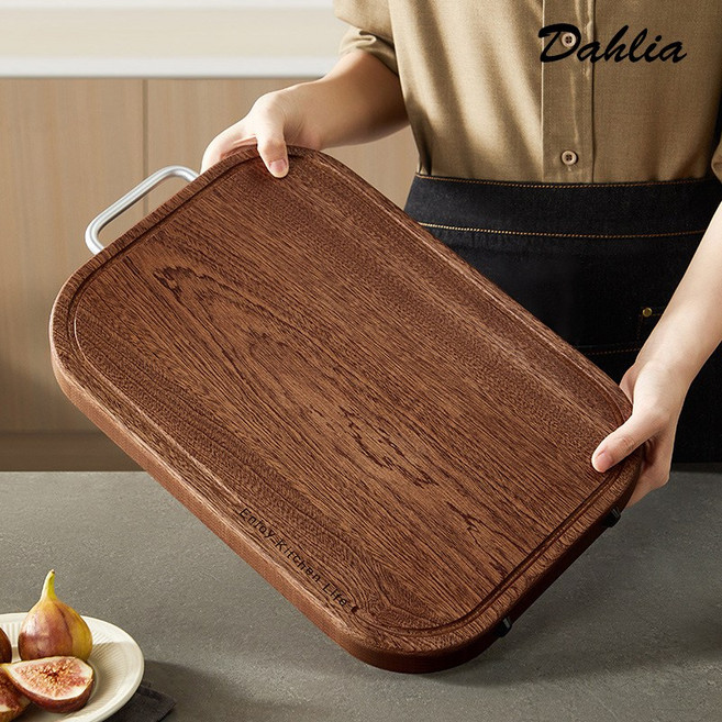 다알리아 도마 오단목 캠핑 과일도마 가정용 도마 2, 1개, 사진색