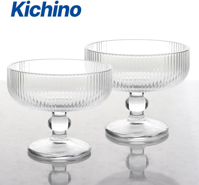 키치노 리아나 아이스크림 잔 그릇 디저트 볼 요거트 아포가토, 2개, 키치노 리아나 아이스크림잔