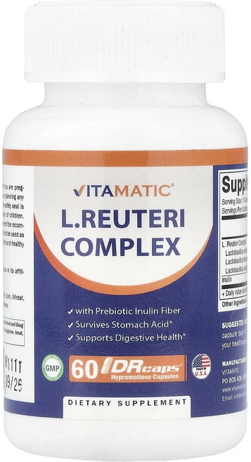 Vitamatic L.루테리 복합체 DRcaps® 하이프로멜로오스 캡슐 60정, VitamaticL루테리복합체DRcaps하이프로멜로오스, 1개 - 쿠팡