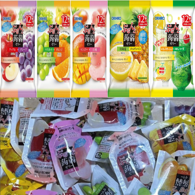 일본 오리히로 곤약젤리 10종 60개입 1200g, 20g, 60개