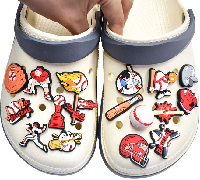 구기 스포츠 실내화 꾸미기 클로그 신발장식파츠 세트