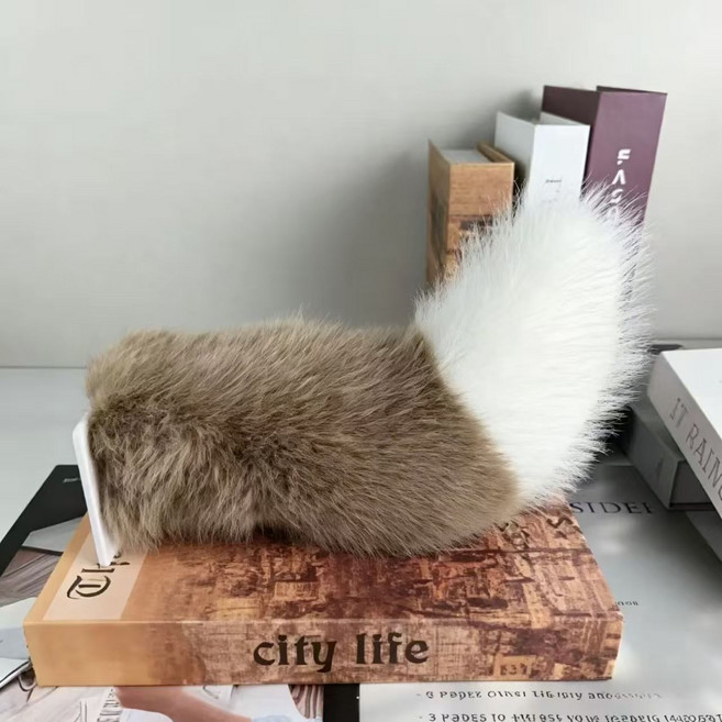차량용 움직이는꼬리 2차원 귀여운 자동차 엉덩이 아이디어 장식품 리모컨 부착 인테리어 여자 보송보송한꼬리 동물 털 남자 선물 여우꼬리, 1개, 움직이지않는꼬리[카멜]+벨크로단일규격
