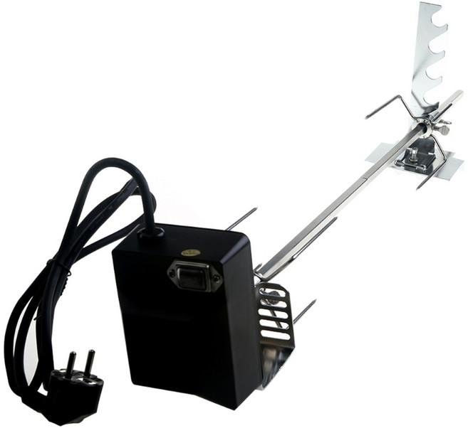 4W 전기 모터 BBQ 브래킷 스핏 로드 미트 포크 홀더가 포함된 범용 자동 그릴 로티세리 키트, EU Plug, 1개