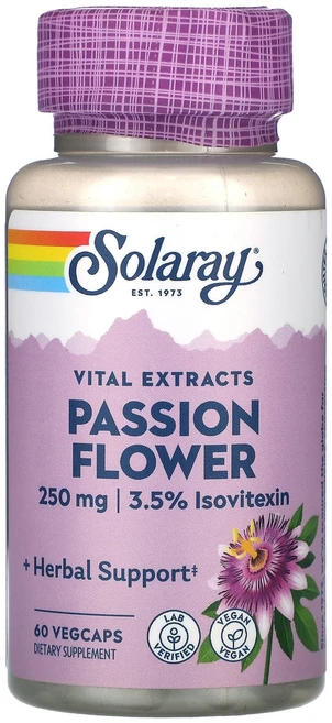 Solaray 바이탈 추출물 시계꽃 250mg 베지 캡슐 60정, Solaray바이탈추출물시계꽃250mg베지캡슐60정, 1개 - 쿠팡