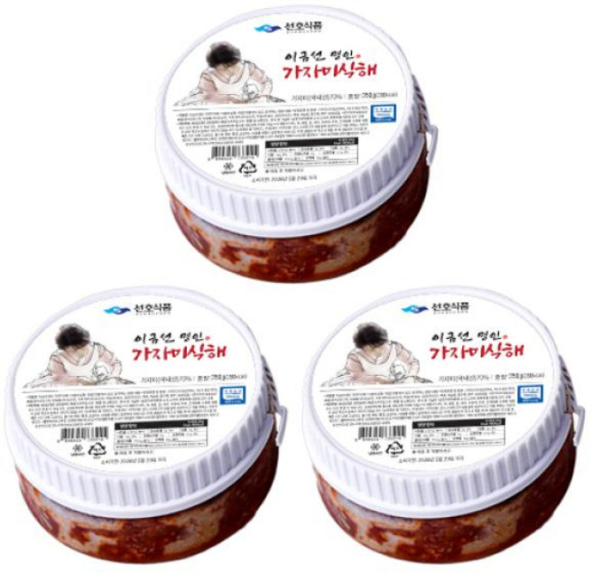 가자미식해(선호) 해양수산부 지정명인 이금선 명인의 가자미식해 350g x 3통, 1