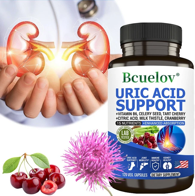 요산 디톡스 캡슐 - 셀러리씨 함유로 요산을 강력하게 제거하여 신장 기능의 밸런스를 맞춰주고 관절과 비뇨기 계통의 건강을 증진시켜 줍니다, 2개, 120회분 - 쿠팡