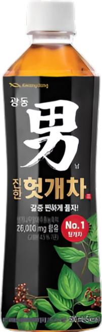 광동 남 진한헛개차 500ml x 20페트, 6개