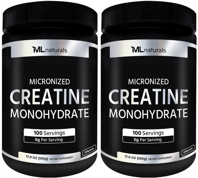 [미국빠른직구] 신제품 마이라이프 내추럴스 마이크로나이즈드 크레아틴 모노하이드레이트 (분말), 500g, 2개