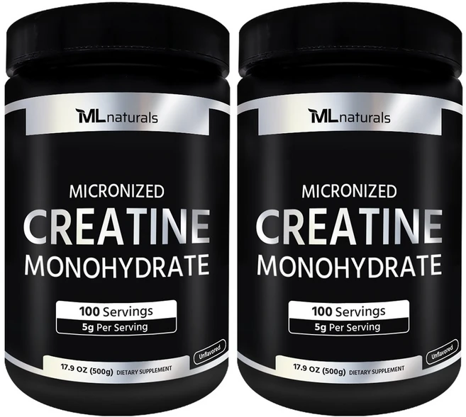 [미국빠른직구] 신제품 마이라이프 내추럴스 마이크로나이즈드 크레아틴 모노하이드레이트 (분말), 500g, 2개 - 쿠팡