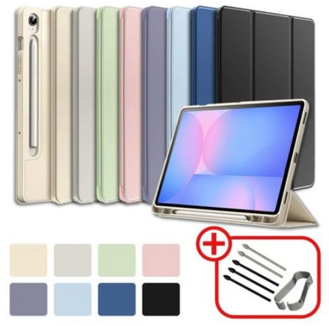 갤럭시탭S9 FE 플러스 S9플러스 S9울트라 호환 S펜수납 북커버 케이스 S9+ 케이스나라, 소다