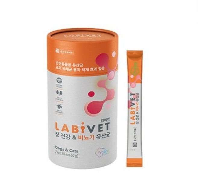 종근당라비벳 반려동물 영양제, 30회분, 유리너리+장건강, 2개