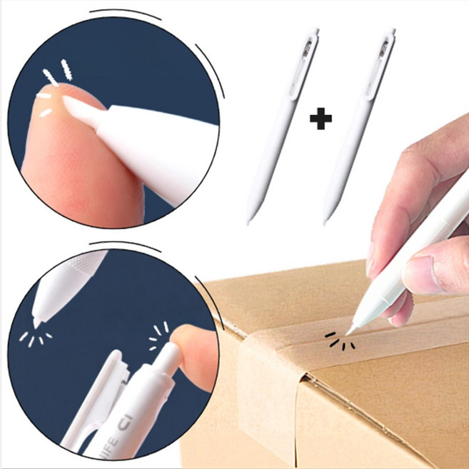 이숍 볼펜형 세라믹 안전칼 2P 학생용칼, 2개