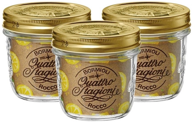 보르미올리 콰트로 밀폐유리병 200ml (와이드) 3개