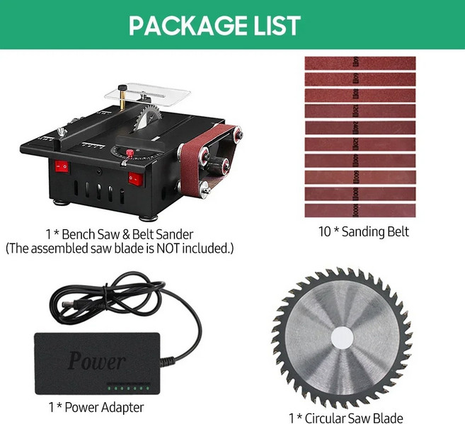 150W 미니 테이블 조각 샌딩 절단기 벨트 30MM 톱 벤치 7 원형 4500 속도 연삭 키트 DIY 깊이 샌더, 1개, 01 Standard Set_01 CHINA_02 EU