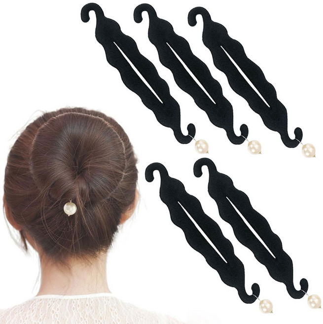 리빙준 진주 똥머리 밴드