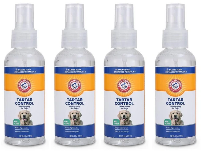 암앤 해머 애견 치석제거 스프레이 118ml 4팩 Arm & Hammer For Pets Dog Dental Care Tartar Control - 쿠팡