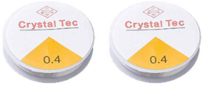 우레탄 탄성줄 - 비즈 공예 (팔찌줄 목걸이줄), 2개, 투명 0.7mm