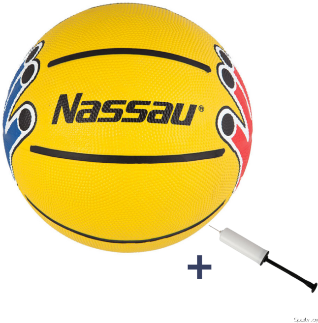 스포티제이 어린이 농구공 세트 (낫소 슈팅 연습 농구공 + 무지 볼펌프), 1세트, 낫소 농구공 BT-6