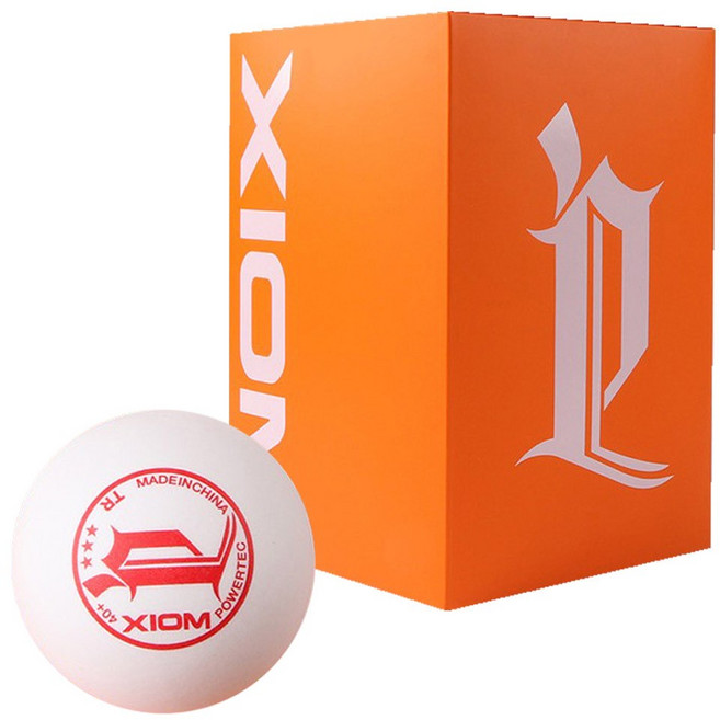 엑시옴 엑시옴 탁구공 챔피온 100입 파워텍 TR 3성 연습구 (100입) 40mm ABS 연습용 레슨용, 1개