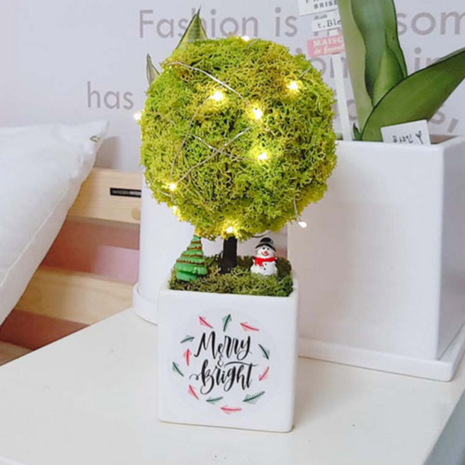 스칸디아모스 크리스마스트리 산타선물 트리장식 크리스마스 소품, 빅큐브 메리 트리-스프링그린, 1개