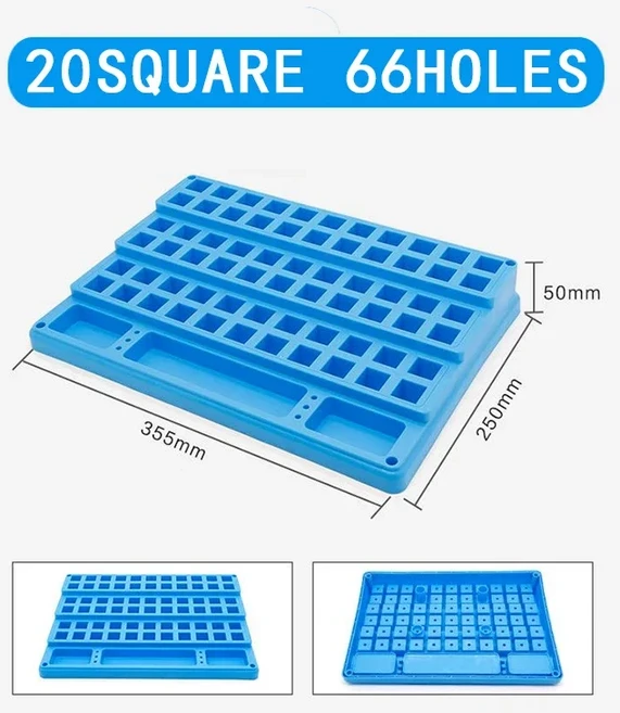 비트 수집 상자 ER16 콜렛 보관 랙 밀링 커터 엔드밀 도구 BT30 플라스틱 케이스, 08 20 Square hole, 01 CHINA