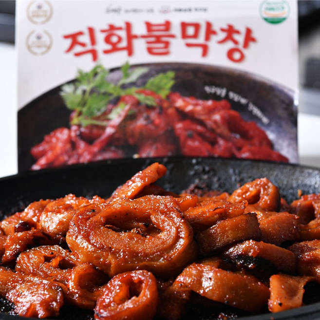 [미트웨이브] 숯불향 가득 매콤 국내산 직화 불막창 450g (150g) HACCP 한돈 막창구이 쫄깃한 식감 캠핑 술안주 막창구이, 4개, 150g