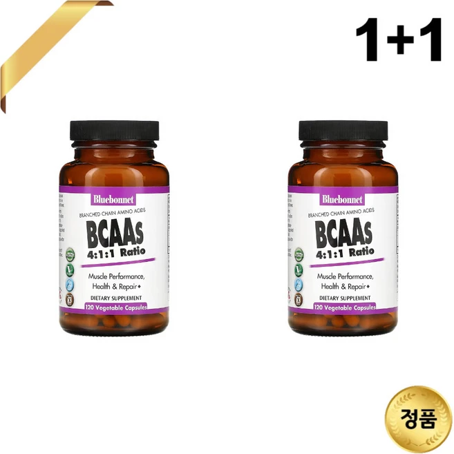 1+1 블루보넷 뉴트리션 BCAA 3000mg 120 베지 캡슐 류신 아미노산 발린, 120정 - 쿠팡