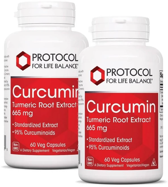 프로토콜 커큐민 터메릭 뿌리 추출물 665mg 캡슐 PROTOCOL FOR LIFE BALANCE Curcumin Turmeric Root, 2개, 60정 - 쿠팡