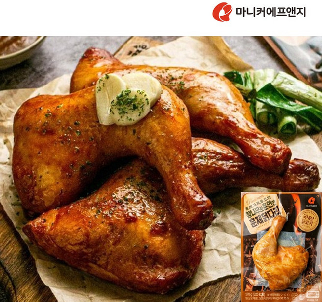 마니커-참나무로 훈연한 훈제닭다리170g, 170g, 24개