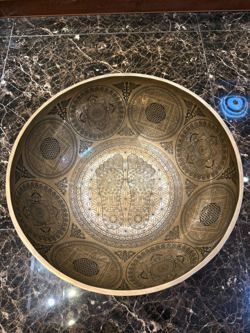 50cm 尼泊爾 手工頌缽 法器, 如圖所示, 1個