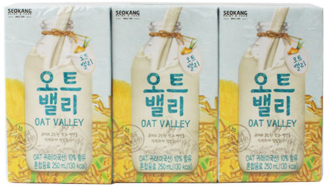 서강유업 오트밸리 우유, 250ml, 3개